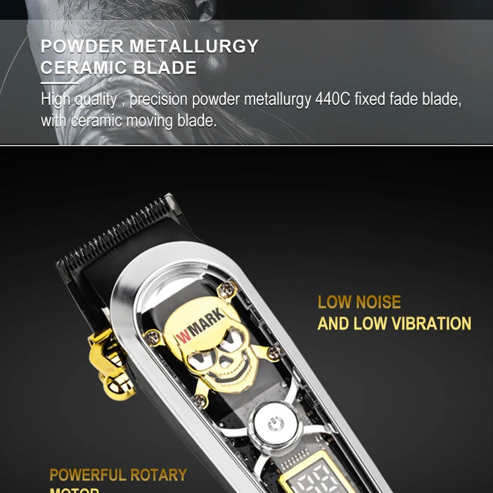 Adjustable cutting length hair clipper with ergonomic design