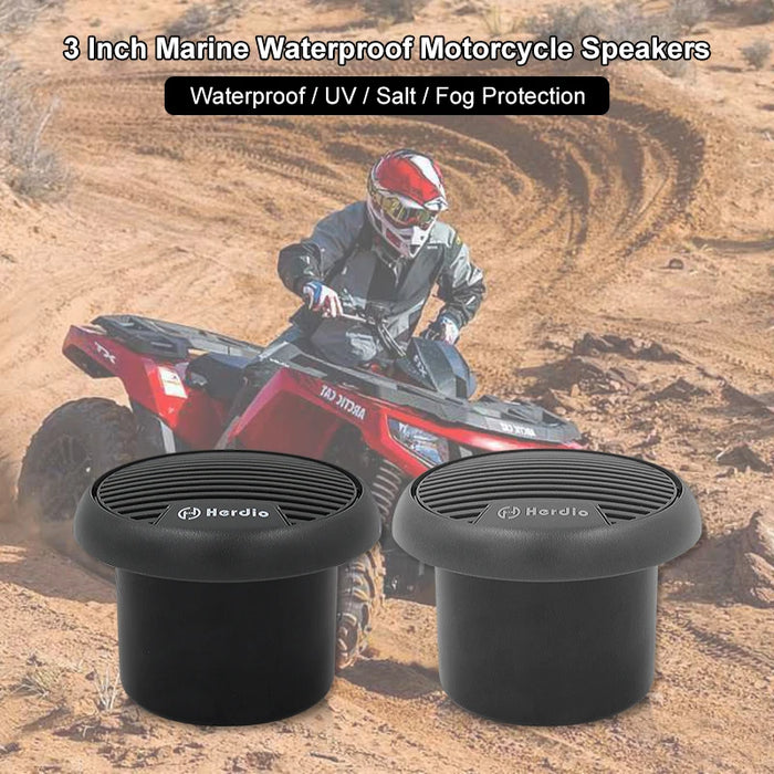 3-Inch Outdoor Waterproof Bluetooth Stereo Speakers (140W)