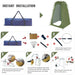  Fibreglass Rod Bracket Material Green Privacy Shower Tent 
