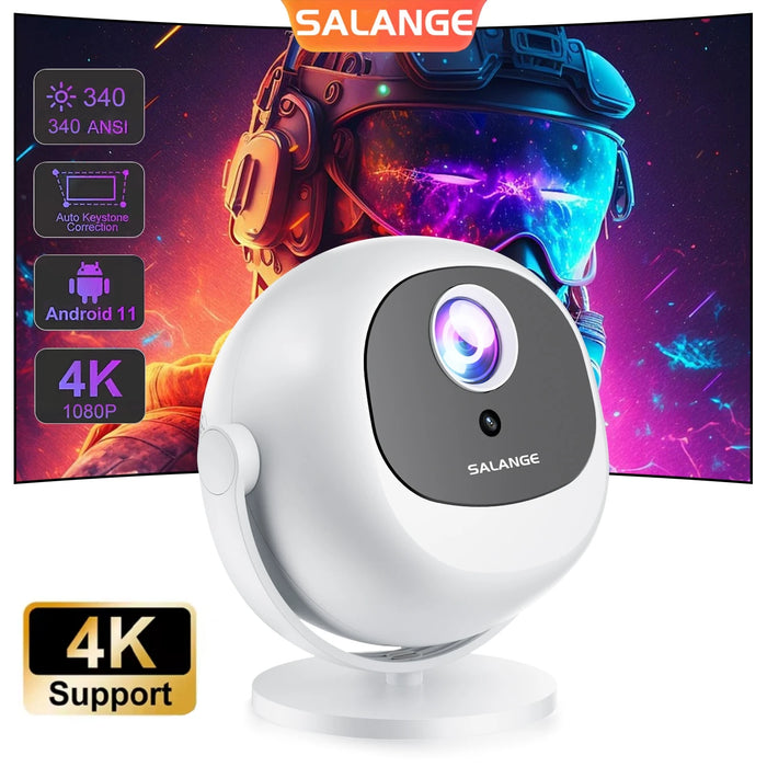 Smart 1080p Mini Projector with Android 13, Bluetooth & Auto Focus