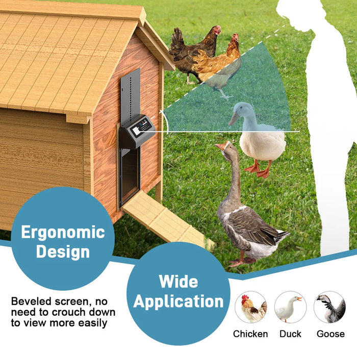 Automatic Chicken Coop Door with Weatherproof Light Sensor