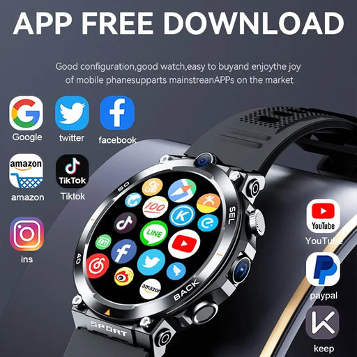 Smartwatch with 16GB ROM, 2GB RAM, Android 81 OS, and NFC Unlocking