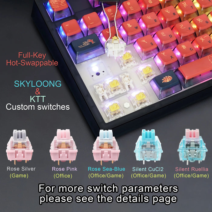 Full-Key Hot-Swappable Design with 20-inch LCD Screen and 168 million RGB Backlight