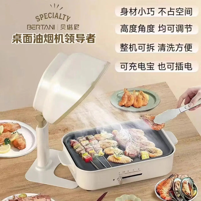 Portable 20 Strainer Desktop Range Hood for Kitchen BBQ