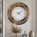 Premium construction 3D wall clock with tawny tint and Roman numerals