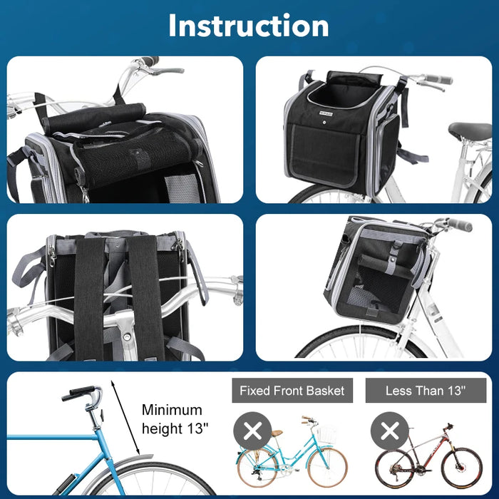  Foldable pet carrier for easy storage 