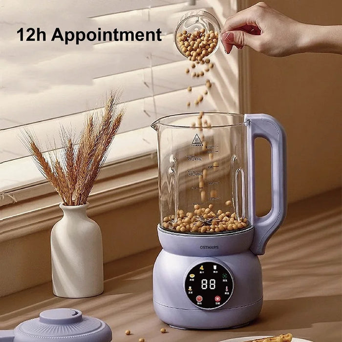 1000ml Wall Breaking Soy Milk Maker & Multifunctional Blender, White