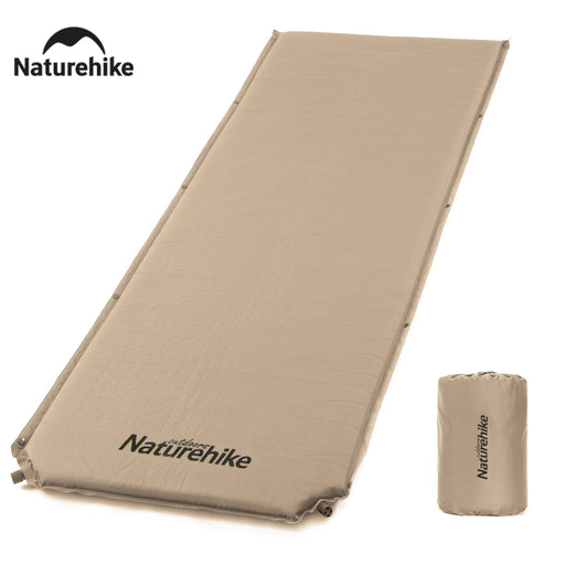 Automatic Inflatable Camping Mat in Khaki, waterproof and durable for outdoor use
