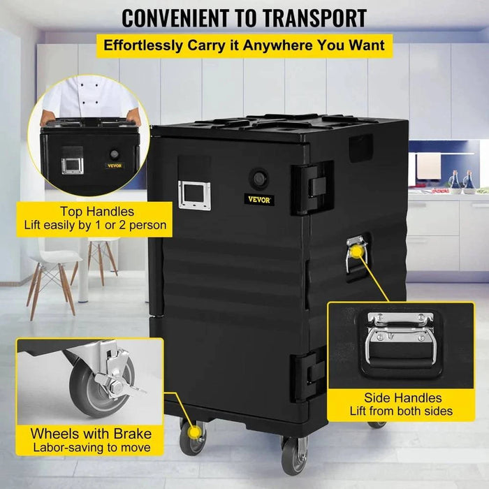 Easy Mobility with 4 caster wheels and built-in handles