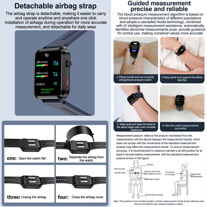Comprehensive Health Tracking including ECG, heart rate, blood oxygen, and more