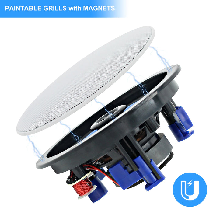 160W Flush Mount Speakers for Indoor & Outdoor Audio Systems