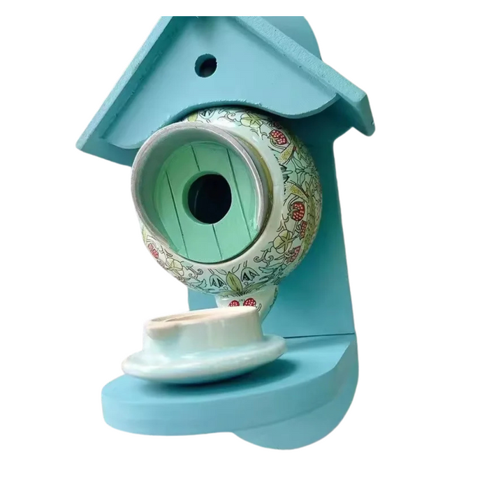 Hanging Ceramic Bird Feeder Outdoor Garden Decoration for Feeding Small Birds