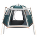 Green 3-5 person instant pop-up tent for camping and hiking