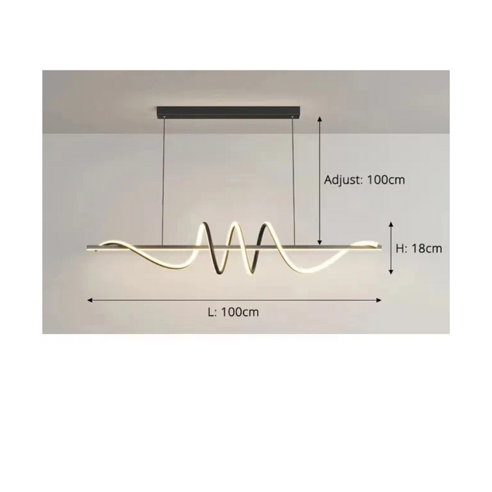 100cm Minimalist LED Hanging Light for Kitchen or Bar