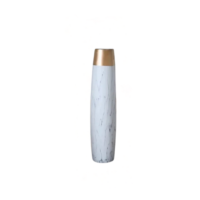 White Ceramic Floor Vase 70cm Modern Home Decor