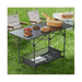 Outdoor Camping Folding Table Picnic Equipment with Storage Bag Aluminum Alloy Chicken Roll Table BBQ Desk (200lbs) with storage bag and assembly instructions