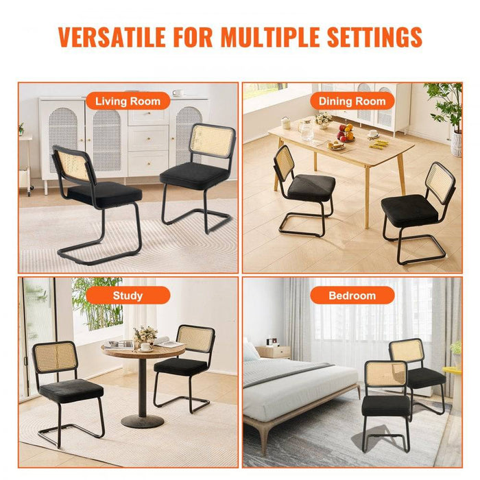 Black Colour Rattan Dining Chair