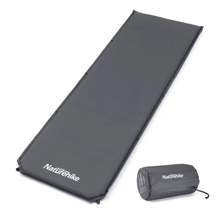 Automatic-Inflatable-Camping-Mat-Grey-Waterproof-Comfortable-Design-5cm-Thick-Soft-Sponge-Padding-Optimal-Support