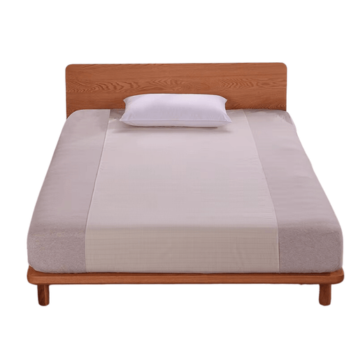 Grounded Half Bed Sheet 90x260cm Earthing with Silver Antimicrobial Conductive Cord - Beige - Soft and comfortable beige bed sheet with antimicrobial properties