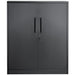 Metal Storage Cabinet with Wheels 190 cm - Locking Cabinet, 2 Magnetic Doors, 4 Adjustable Shelves, 90 kg Capacity (3 Layers-Black) product image with customizable storage space and detachable shelves