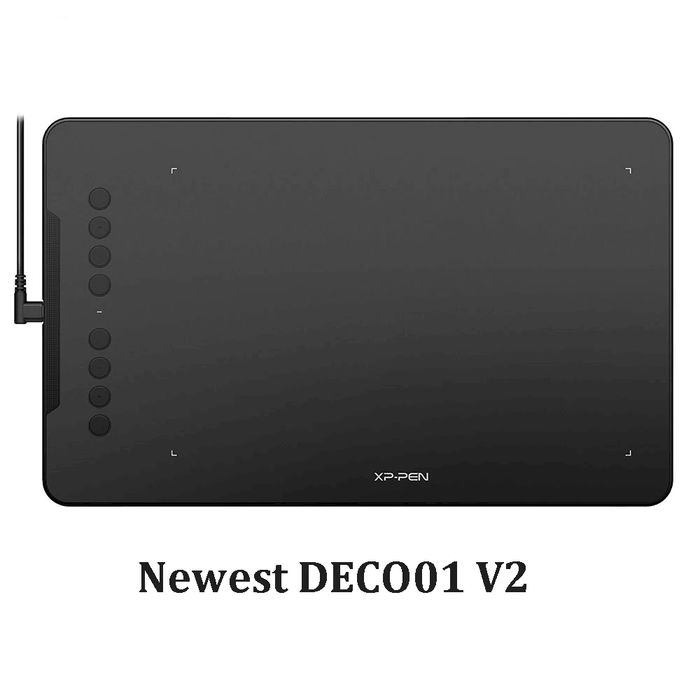 25-Cm Drawing Tablet with 8 Shortcut Keys, Tilt Support, and 8192 Pressure Levels (DECO 01V2) - FLUXA