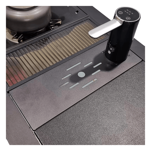 Portable outdoor camping table with electric water pump and aluminum alloy unit plate