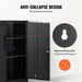 Metal Storage Cabinet with Wheels 190 cm - Locking Cabinet, 2 Magnetic Doors, 4 Adjustable Shelves, 90 kg Capacity (3 Layers-Black) product image showcasing 90 kg capacity per shelf