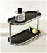 Spacious and compact 2-layer black desktop storage box organizer