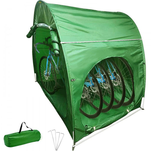 Bike Cover Storage Tent - 420D Oxford Waterproof Heavy Duty (Green Expaned)