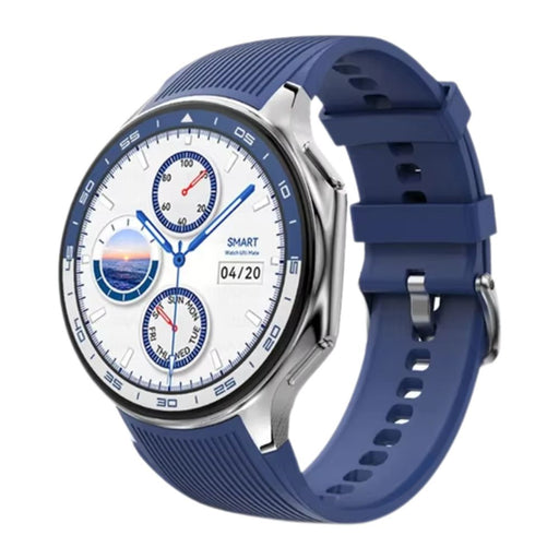 143 inch AMOLED Smartwatch in Blue with Bluetooth call and Heart Rate Tracker