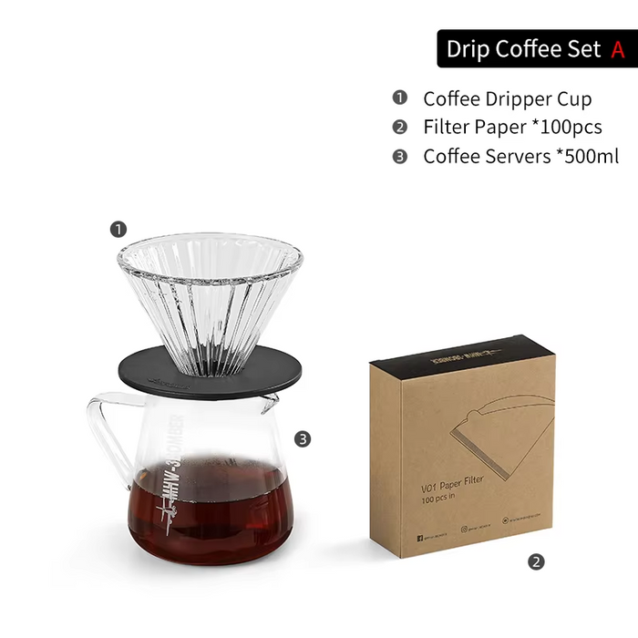 Compact and Easy to Use Pour Over Coffee Set for Home or Office