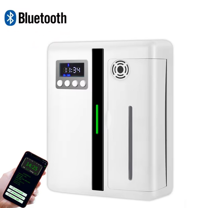 Aroma Diffuser Bluetooth White Wall Mounted 160ml with Fan for Large Areas - Perfect for creating a relaxing atmosphere in a spacious room