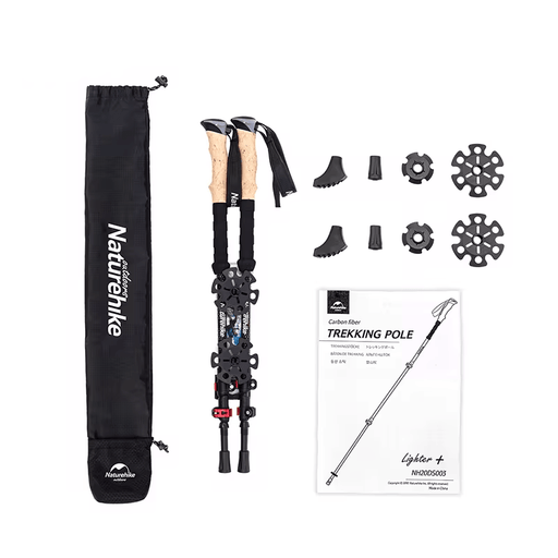 Carbon Fiber Collapsible Trekking Poles with high-strength carbon fiber material