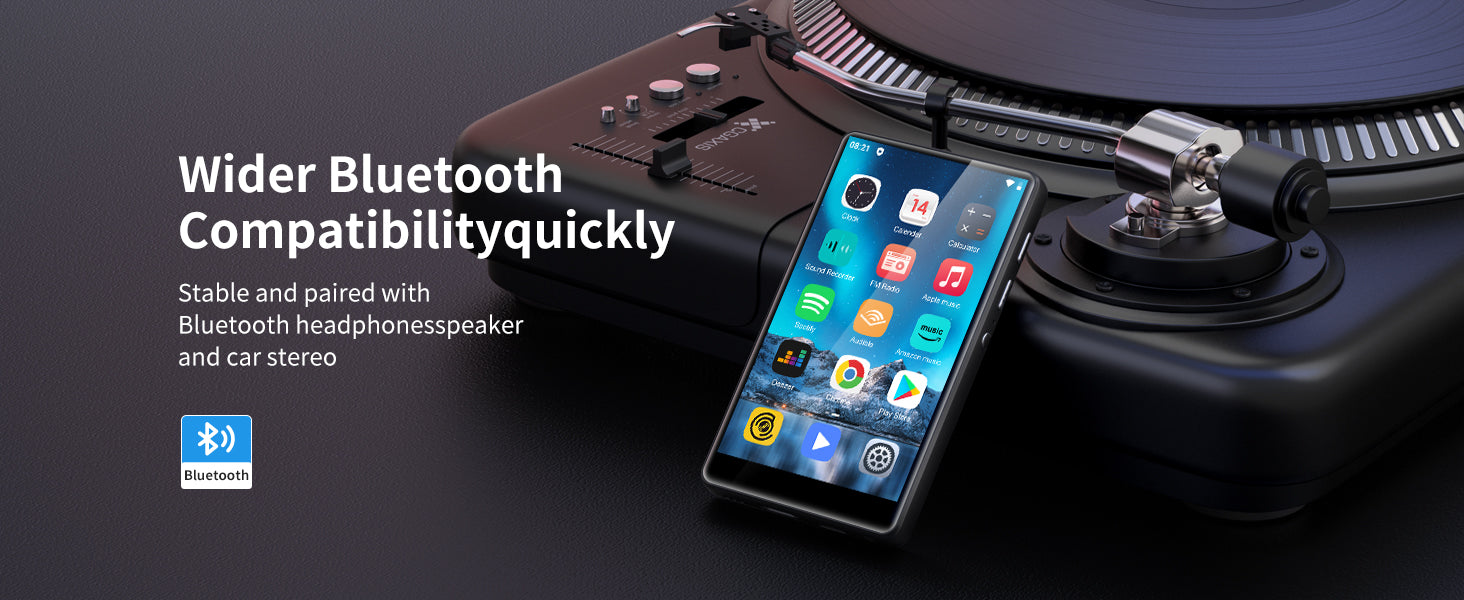 MP3 player with fast and stable two-way Bluetooth connection