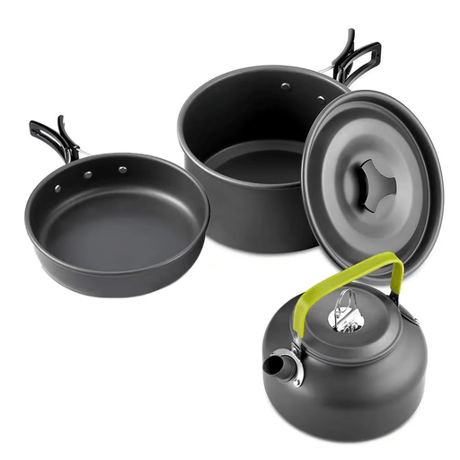 Premium anodized aluminium cooking pot with nonstick Teflon coating