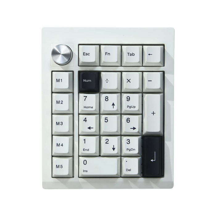 White Number Pad Gasket with QMK VIA Bluetooth 50 and 24GHz Wired connection for Windows and Mac