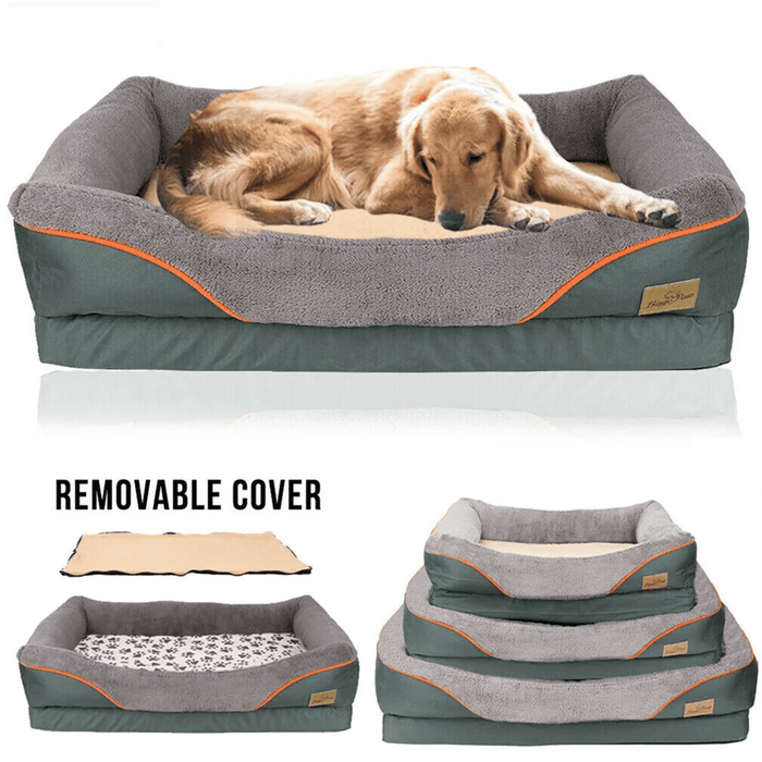 XL Heavy Duty Waterproof Orthopedic Dog Bed with durable oxford cloth exterior and high-density sponge filling for excellent support and durability