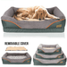 XL Heavy Duty Waterproof Orthopedic Dog Bed with durable oxford cloth exterior and high-density sponge filling for excellent support and durability