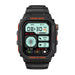 GPS smartwatch with Bluetooth calls, Alexa, heart rate and SpO2 tracking in lava black