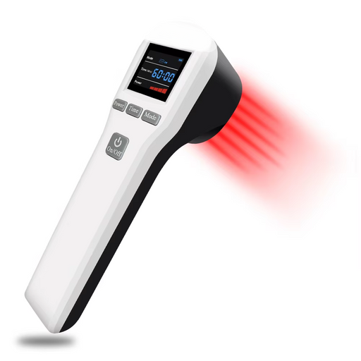 Cold Laser Therapy Device in White and Black providing Back & Neck Pain Relief and Body Relaxation Massager for at-home use