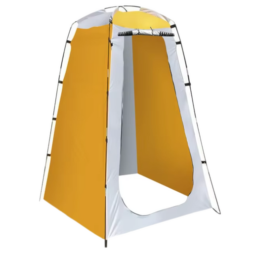  
Orange portable privacy shower tent for outdoor use