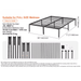 Metal bed frame with center reinforced support for stability
