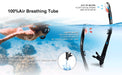 Dry Snorkel Set Anti-Fog Scuba Diving Mask Pink PC Lens for Clear Underwater Vision