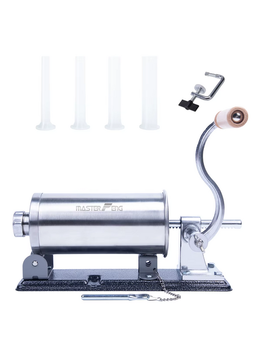 Horizontal Sausage Stuffer with G-Clamp for Stable Operation