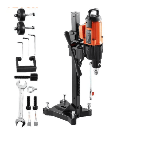 Concrete Core Drill Rig with Stand, Wheels, and 750RPM Speed for Heavy-Duty Applications