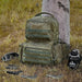 Tactical Range Backpack for 2-6 Pistols with Pistol Bags in Green