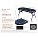  Sturdy and Comfortable Poker Table with Smooth Felt Surface and Built-in Stainless Steel Cup Holders
