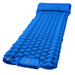Ultralight inflatable sleeping pad with integrated pillow and V-shape body-mapping design