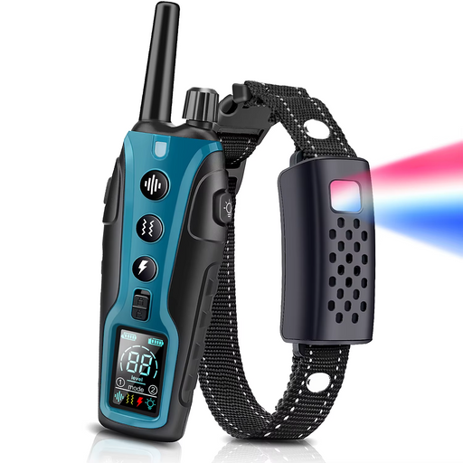 Waterproof dog training collar with remote for 1 dog in black color