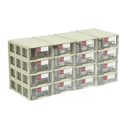 16-Piece Stackable Storage Bin Set for Small Tools and Jewelry